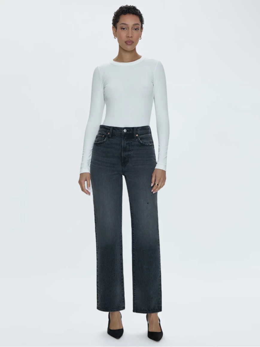 Nwt Pistole Cassie Super High-Rise Straight Leg Jeans